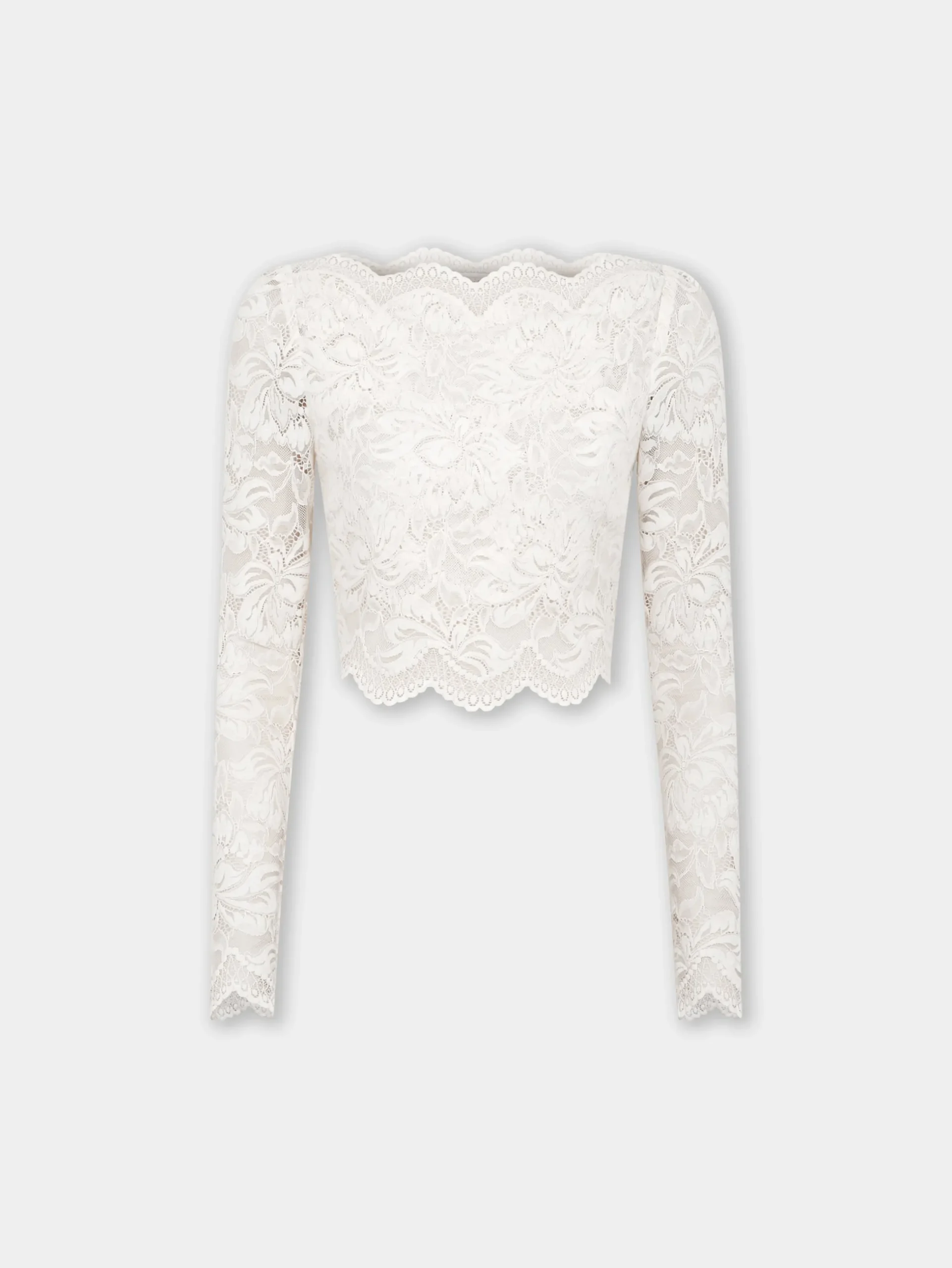 IVORY CROP TOP IN LACE | Rabanne Cheap