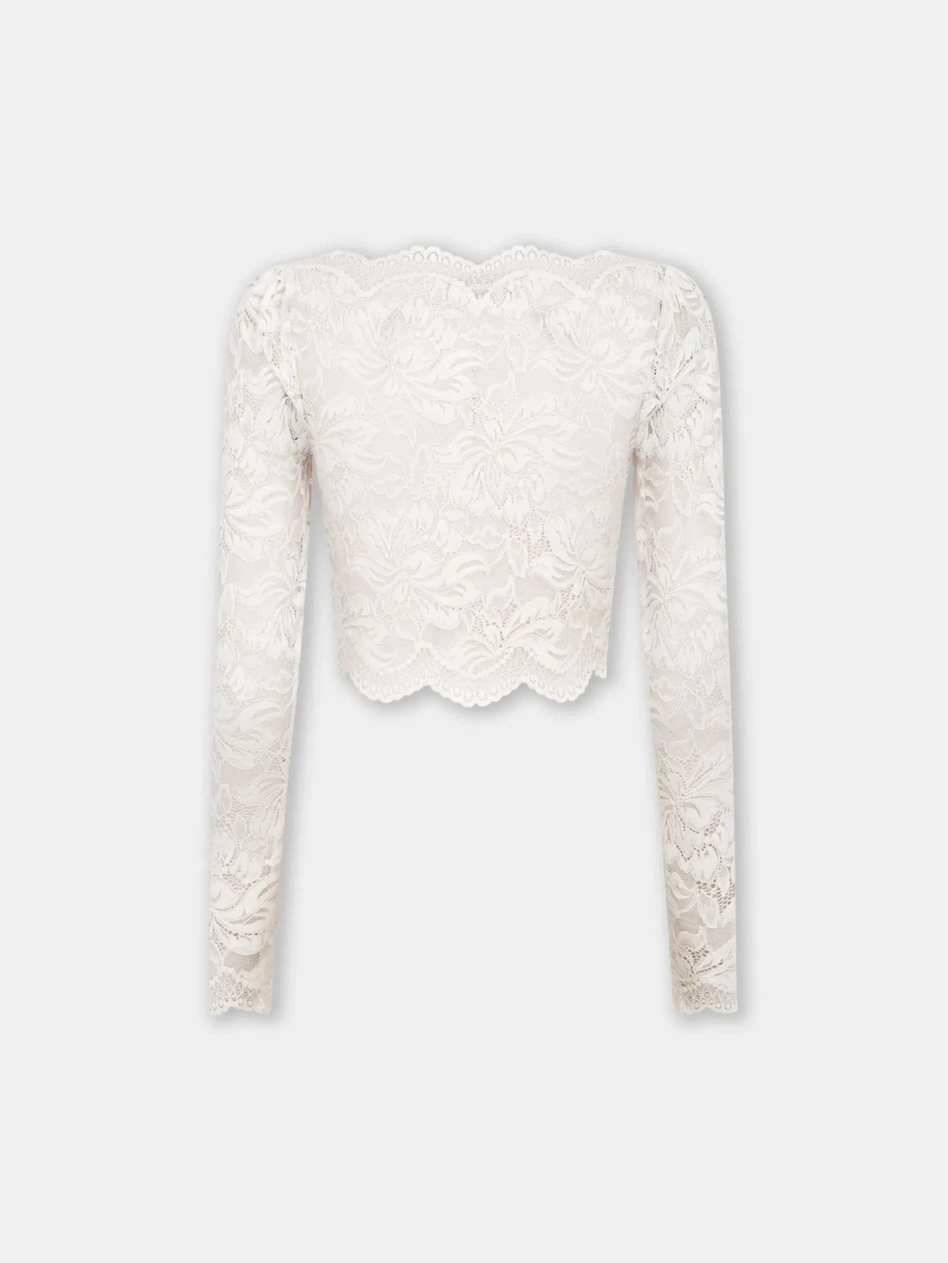 IVORY CROP TOP IN LACE | Rabanne Cheap