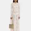 IVORY LONG DRESS IN LACE | Rabanne Store