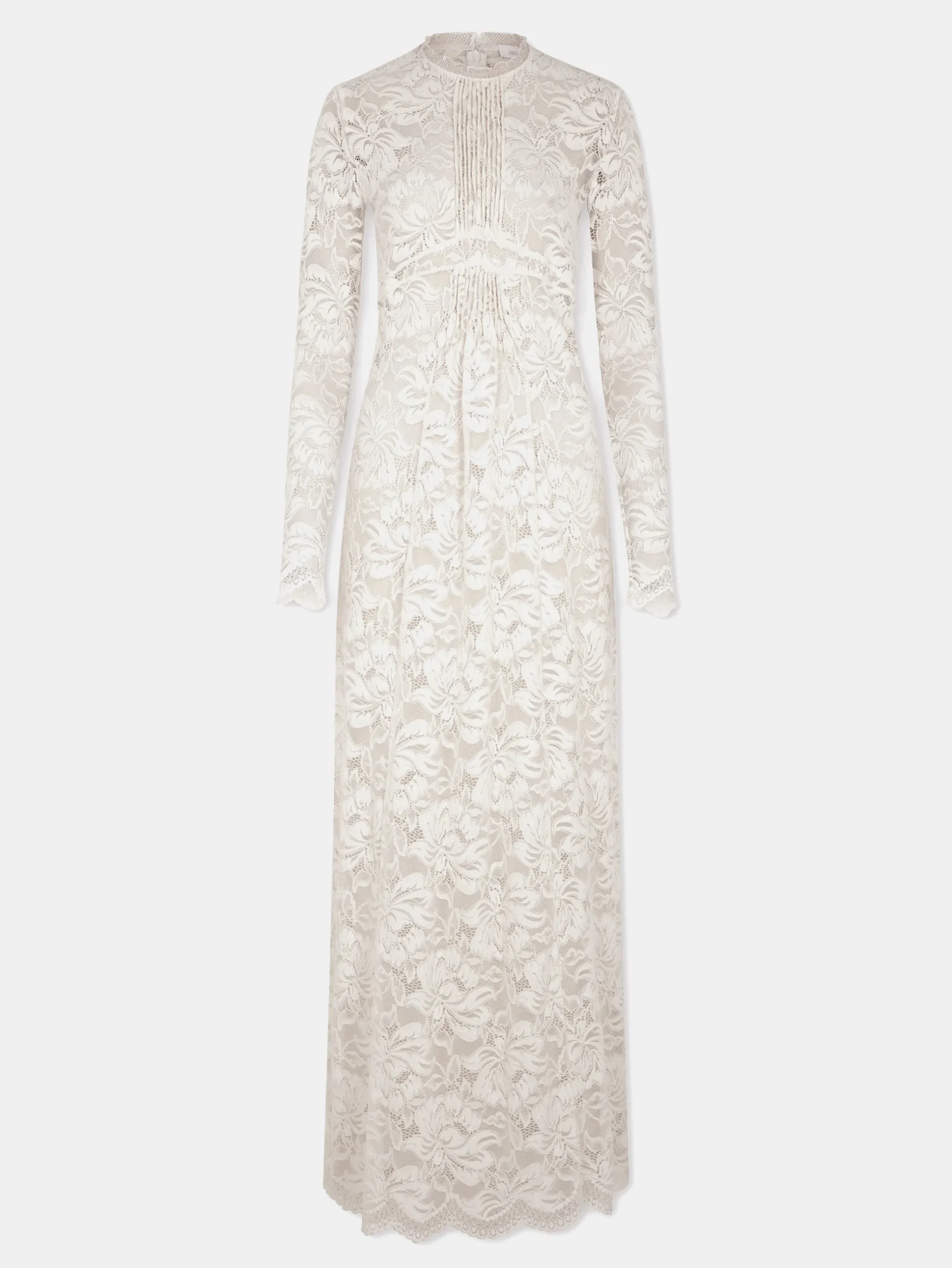 IVORY LONG DRESS IN LACE | Rabanne Store