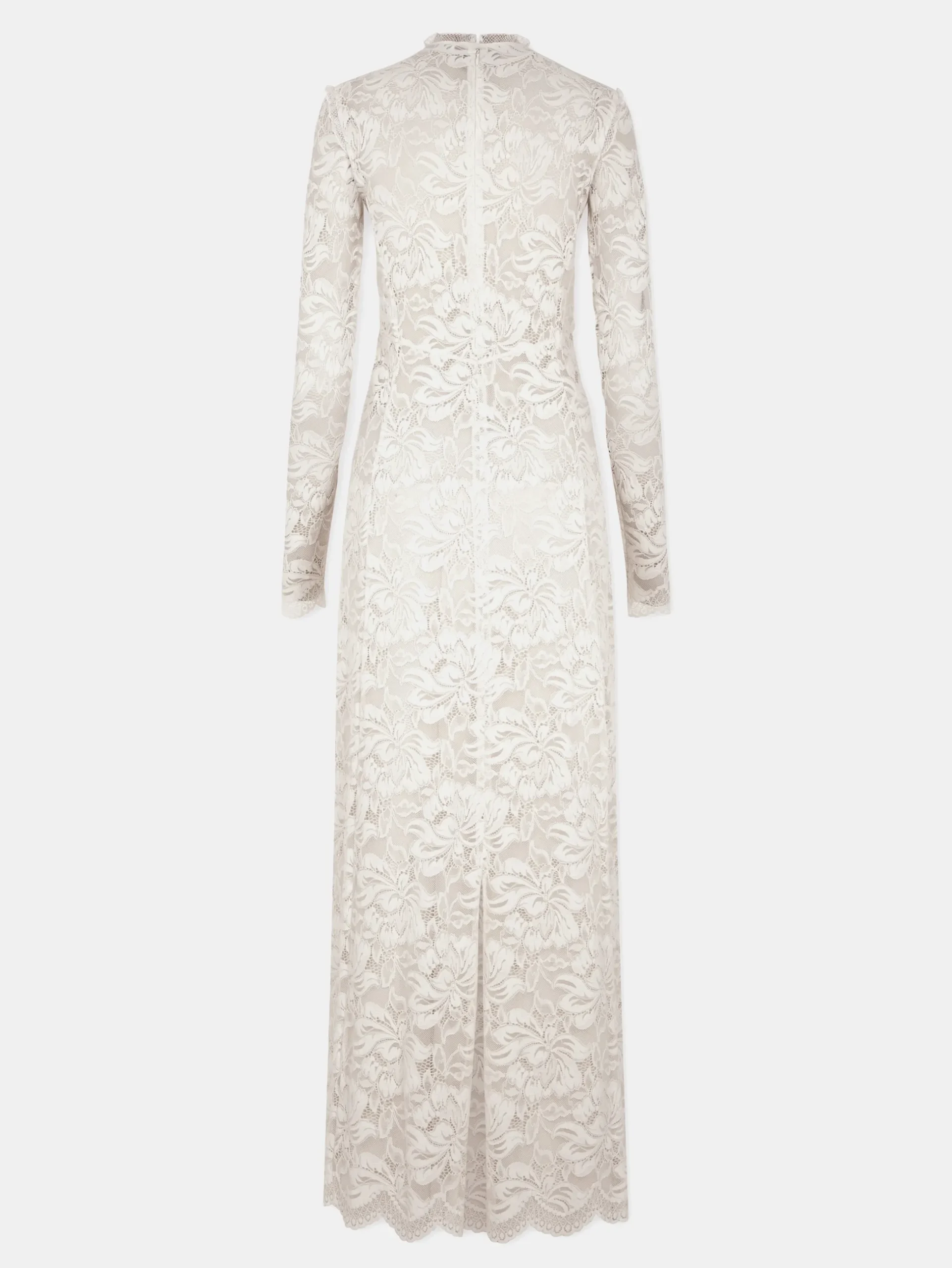 IVORY LONG DRESS IN LACE | Rabanne Store
