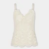IVORY TANK TOP IN LACE | Rabanne Cheap
