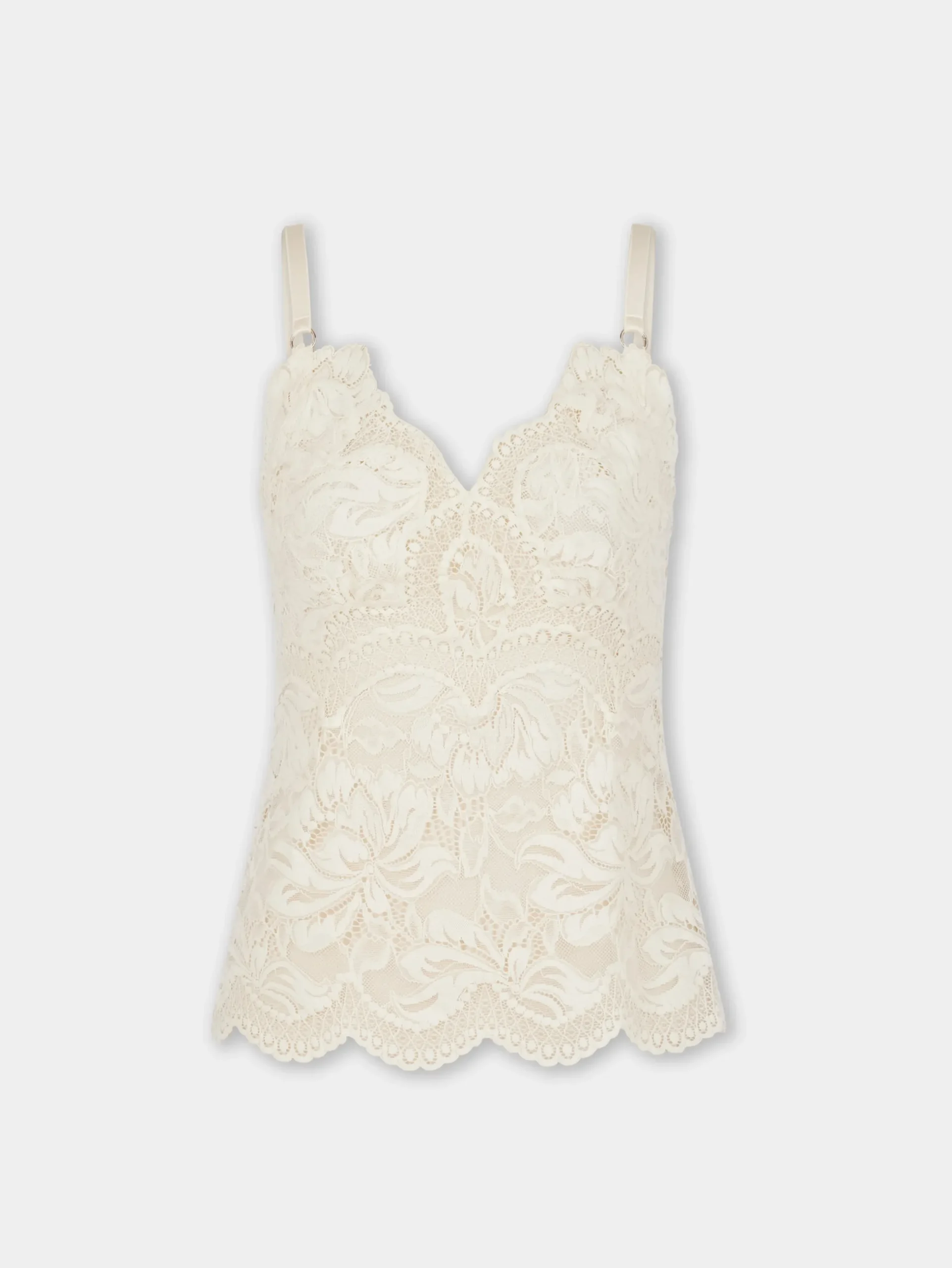 IVORY TANK TOP IN LACE | Rabanne Cheap