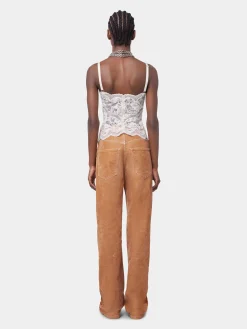 IVORY TANK TOP IN LACE | Rabanne Cheap