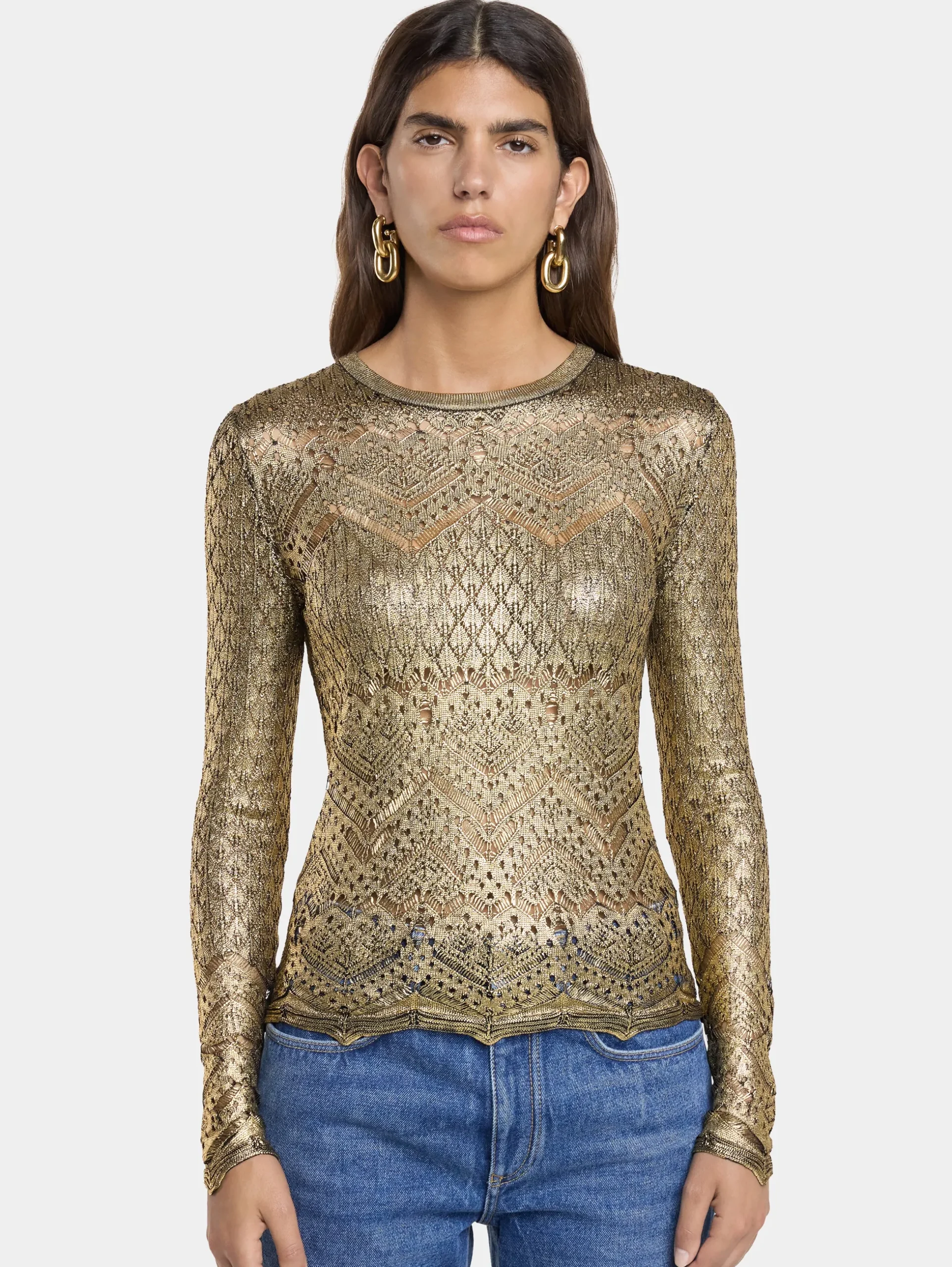 LACE-LIKE KNIT SWEATER | Rabanne Outlet