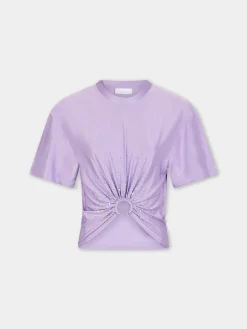 LAVENDER PIERCING TEE-SHIRT IN JERSEY | Rabanne Hot