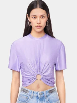 LAVENDER PIERCING TEE-SHIRT IN JERSEY | Rabanne Hot