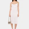 Light white dress embellished with "eight" signature chain | Rabanne Flash Sale