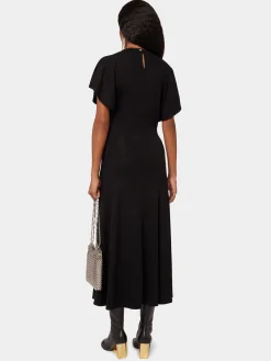 Long black drapé pression dress | Rabanne Outlet