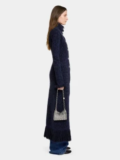 LONG COAT IN TWEED KNIT | Rabanne Online