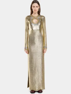 LONG DRESS IN LUREX JERSEY | Rabanne Outlet