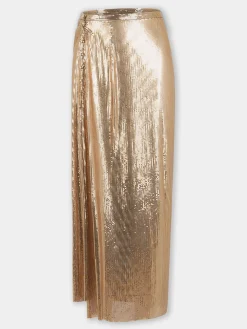 LONG GATHERED SKIRT IN MESH | Rabanne Cheap