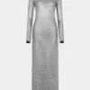 LONG LACE-LIKE KNIT DRESS | Rabanne Online