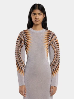 LONG LUREX JACQUARD DRESS | Rabanne Outlet