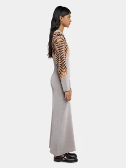 LONG LUREX JACQUARD DRESS | Rabanne Outlet