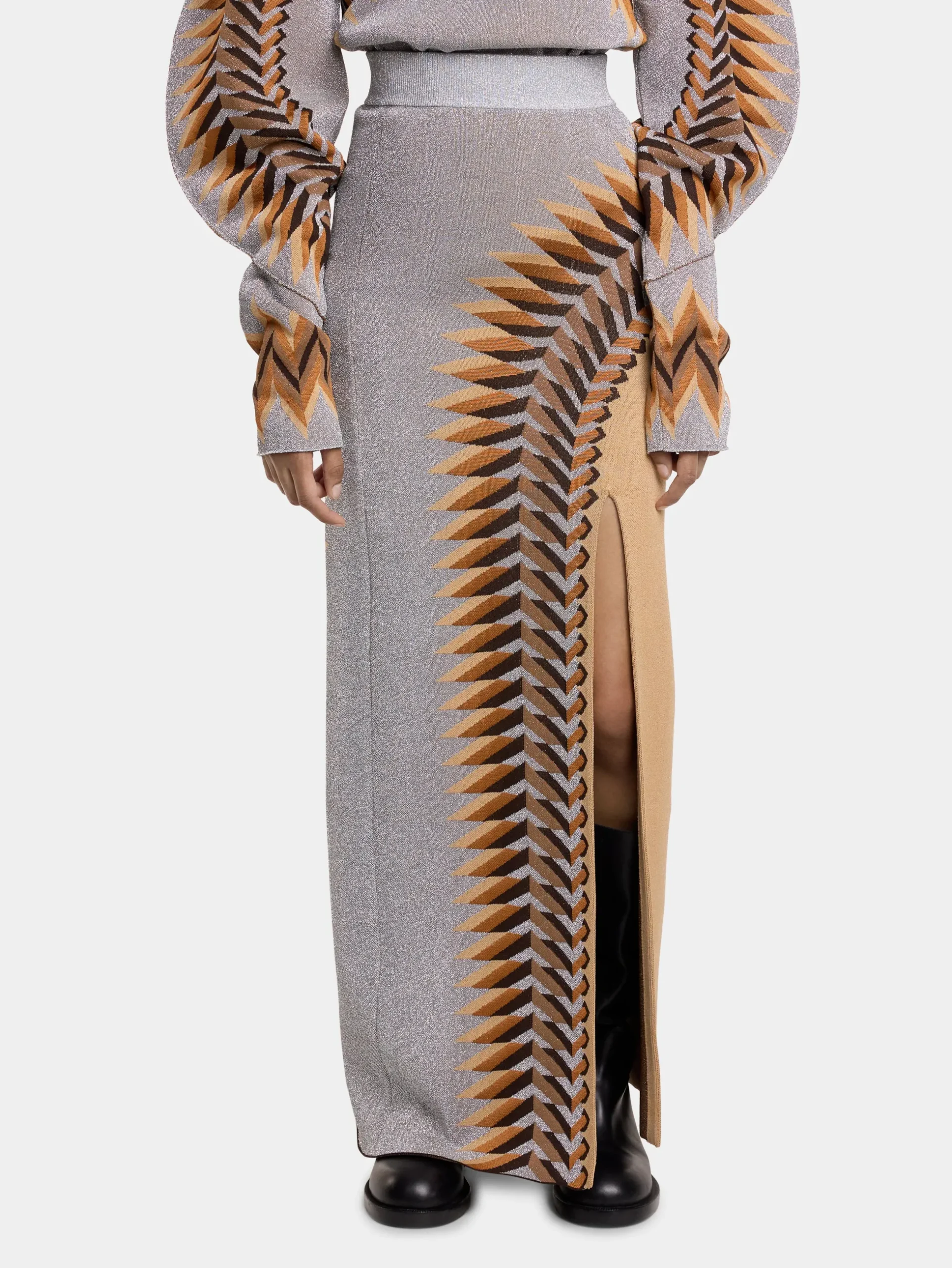 LONG LUREX JACQUARD SKIRT | Rabanne Cheap