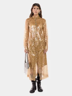 LONG SEQUIN-EMBROIDERED SKIRT | Rabanne Clearance