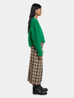 LONG SKIRT IN WOOL TARTAN | Rabanne Store