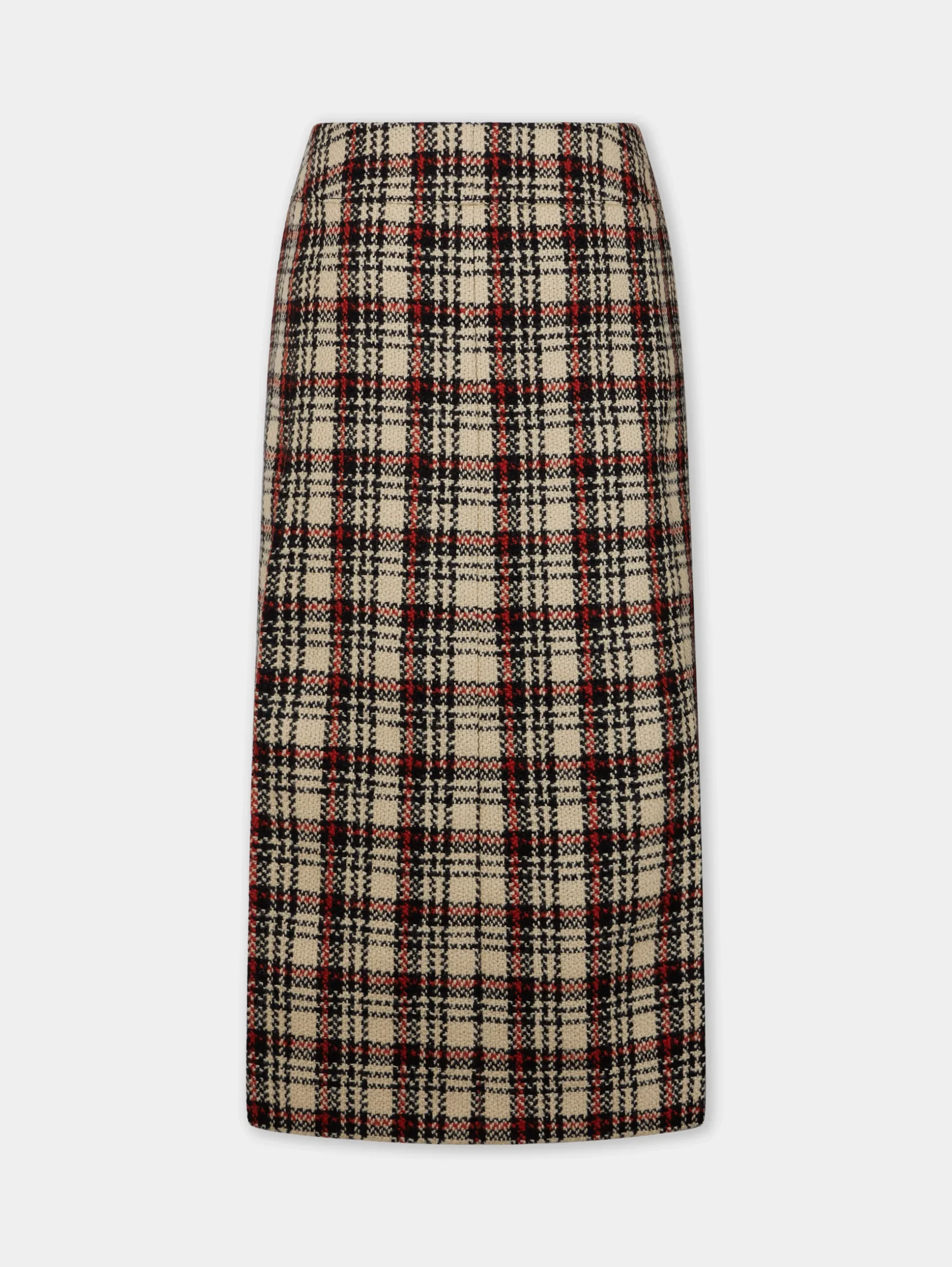 LONG SKIRT IN WOOL TARTAN | Rabanne Store