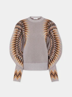 LONG-SLEEVE LUREX JACQUARD SWEATER | Rabanne Cheap