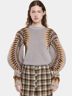 LONG-SLEEVE LUREX JACQUARD SWEATER | Rabanne Cheap
