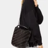 Medium Black bucket Paco bag in leather | Rabanne Discount
