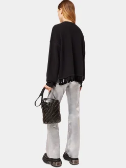 Medium Black bucket Paco bag in leather | Rabanne Discount