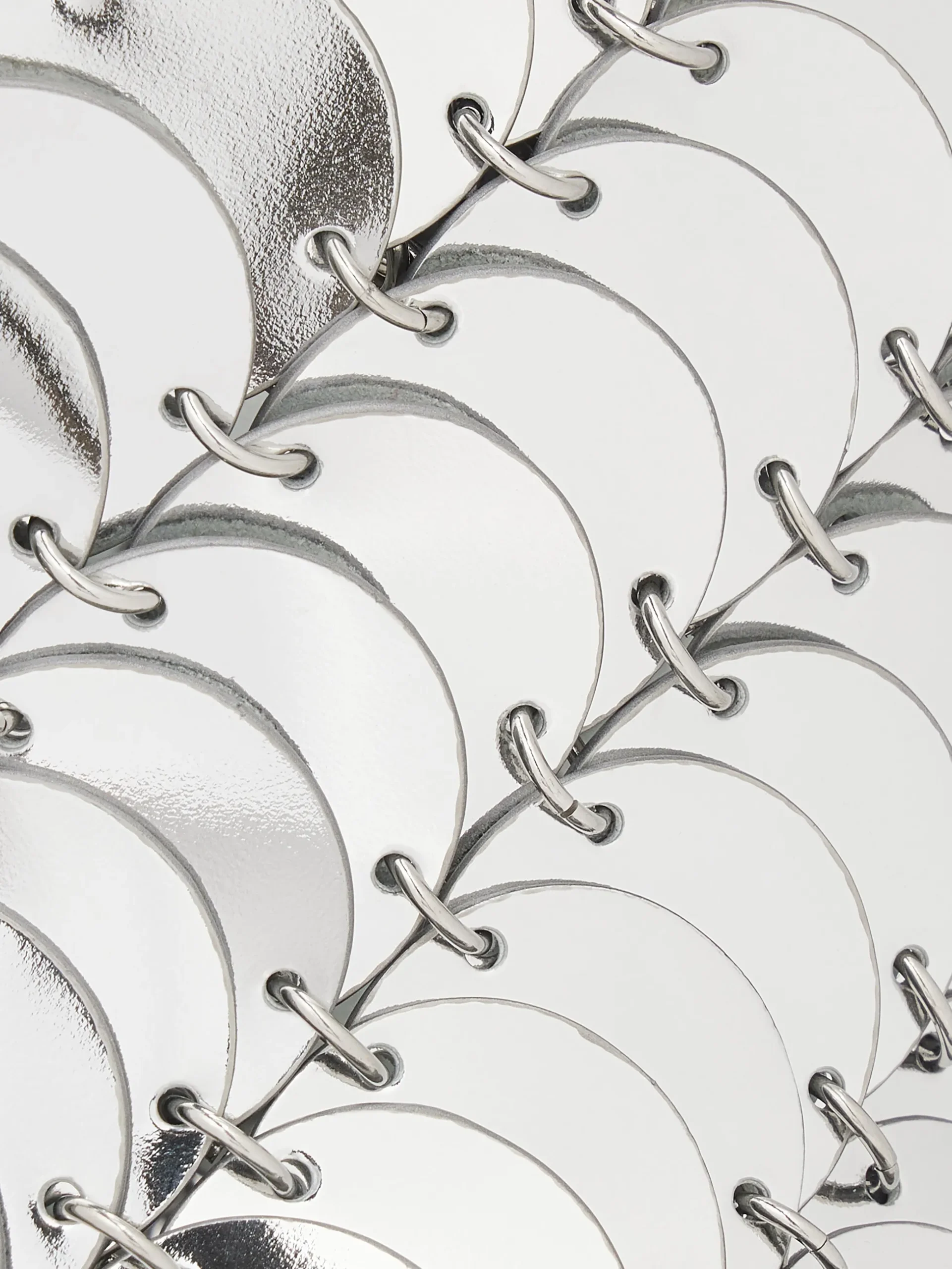 Medium silver BUCKET PACO BAG IN LEATHER | Rabanne Clearance