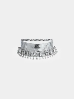 Mesh choker crowned with crystals | Rabanne Best