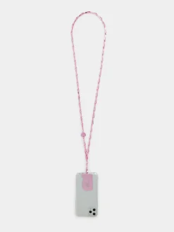 Metallic Pink crossbody phone chain | Rabanne Cheap