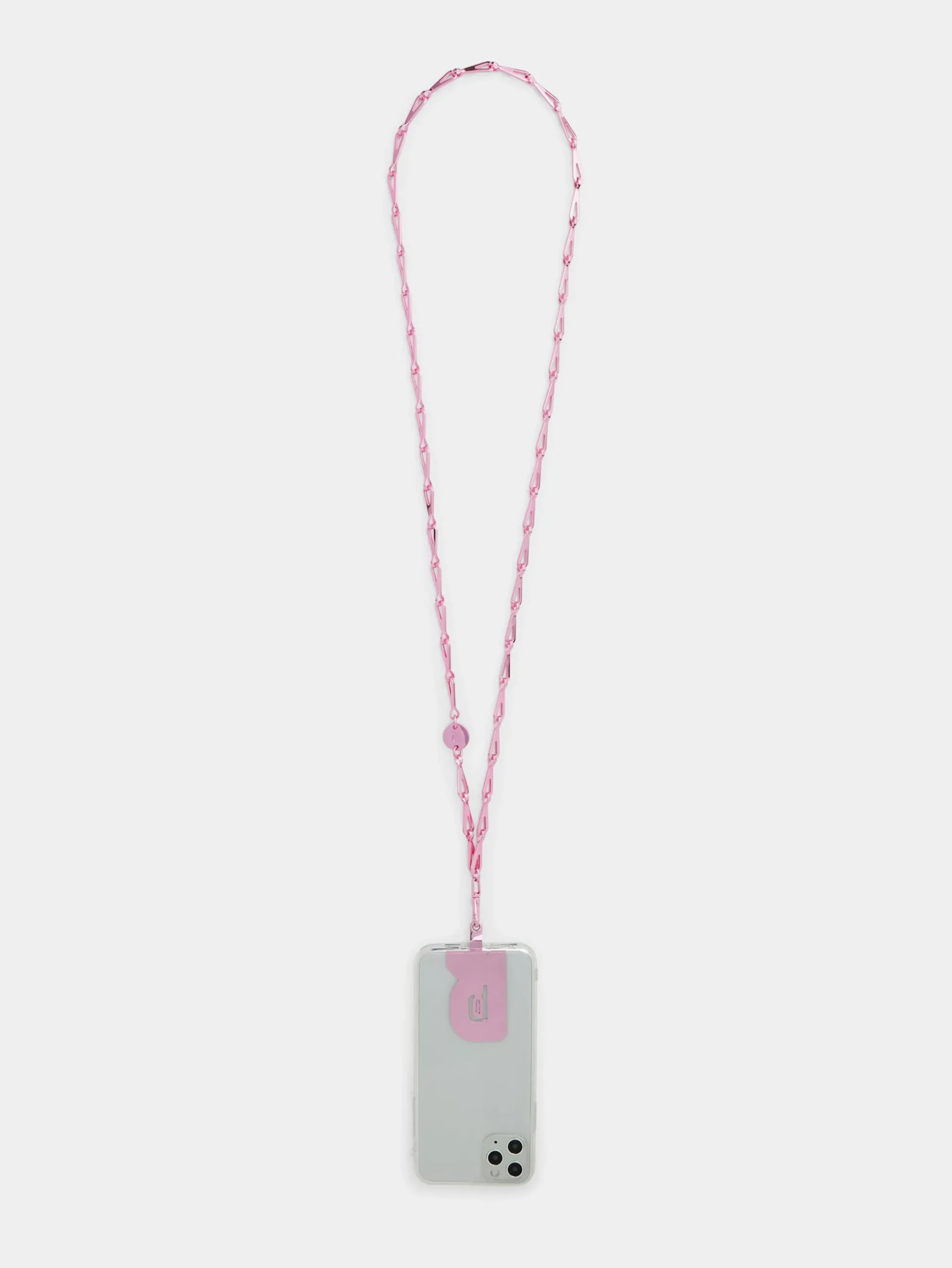 Metallic Pink crossbody phone chain | Rabanne Cheap