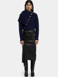 MIDI-SKIRT IN LAMBSKIN | Rabanne Discount