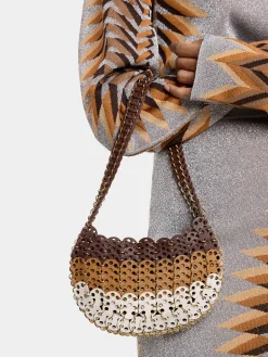 1969 MOON BAG IN LEATHER BROWN SHADES | Rabanne Store