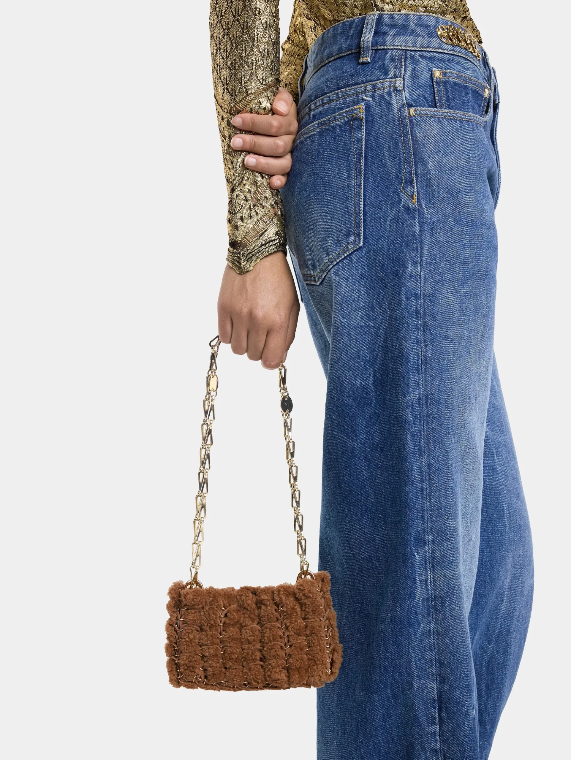 1969 NANO BAG IN SHEARLING | Rabanne Outlet