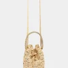 New Raphia wave bucket bag with signature 1969 discs | Rabanne Sale