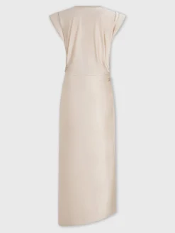 Nude draped dress with signature piercing | Rabanne Shop