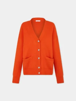 ORANGE OVERSIZED WOOL CARDIGAN | Rabanne Sale