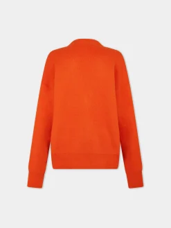 ORANGE OVERSIZED WOOL CARDIGAN | Rabanne Sale