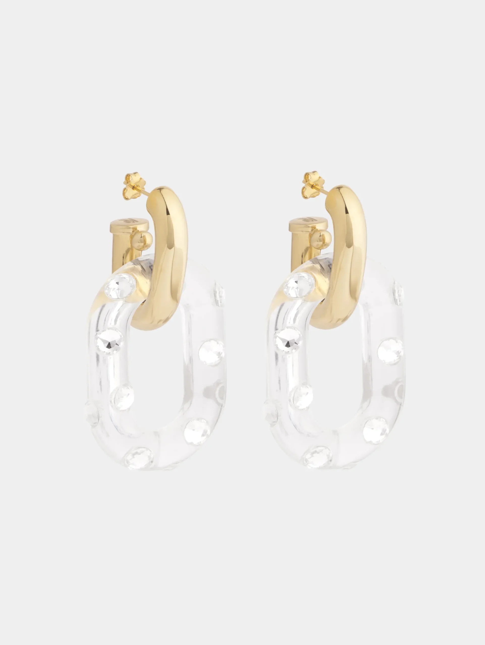OVERSIZED XL LINK RHINESTONE EARRINGS | Rabanne Outlet