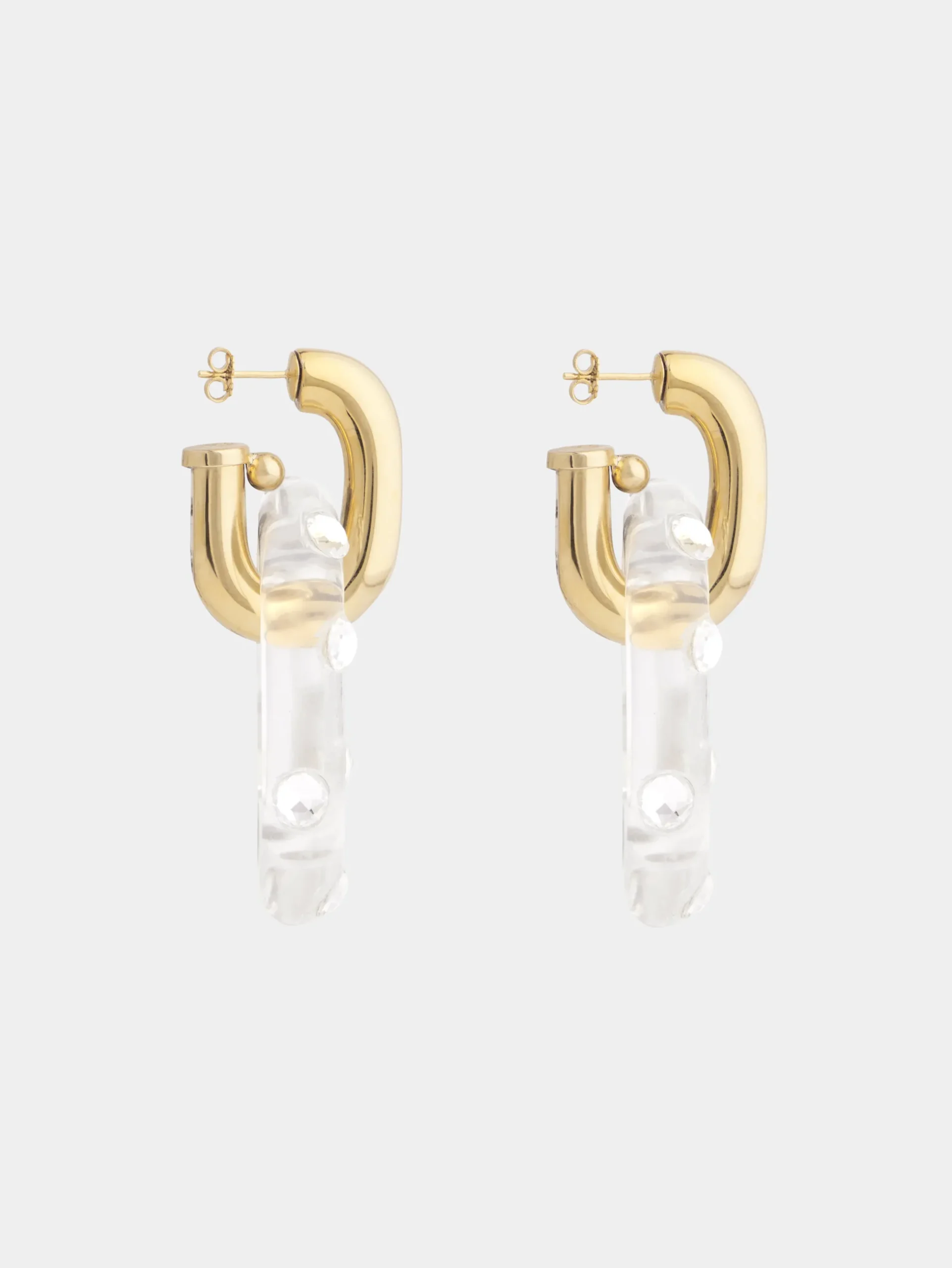 OVERSIZED XL LINK RHINESTONE EARRINGS | Rabanne Outlet