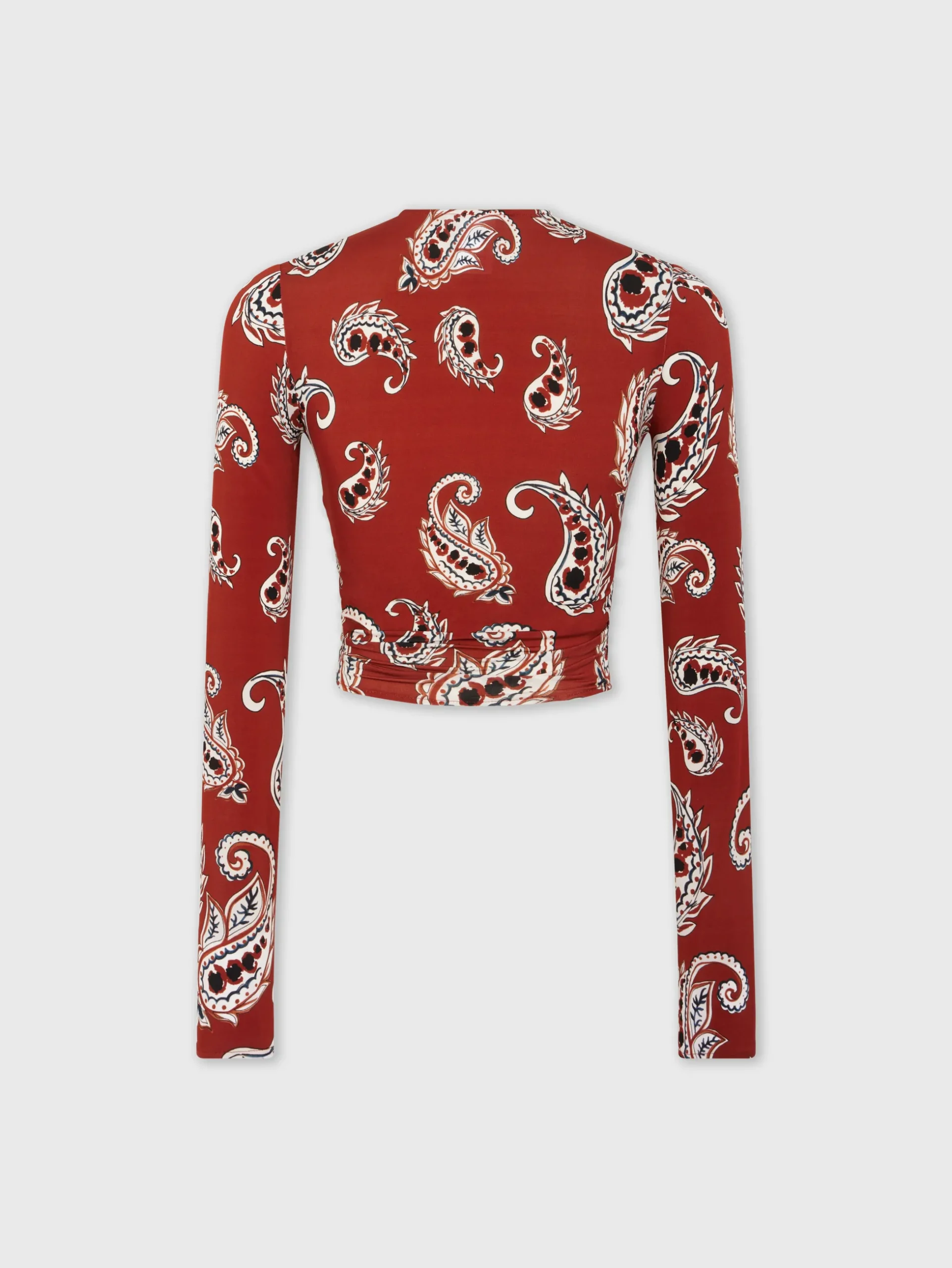 Paisley crop top with long sleeves | Rabanne Outlet