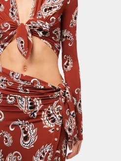 Paisley long split skirt | Rabanne Best Sale