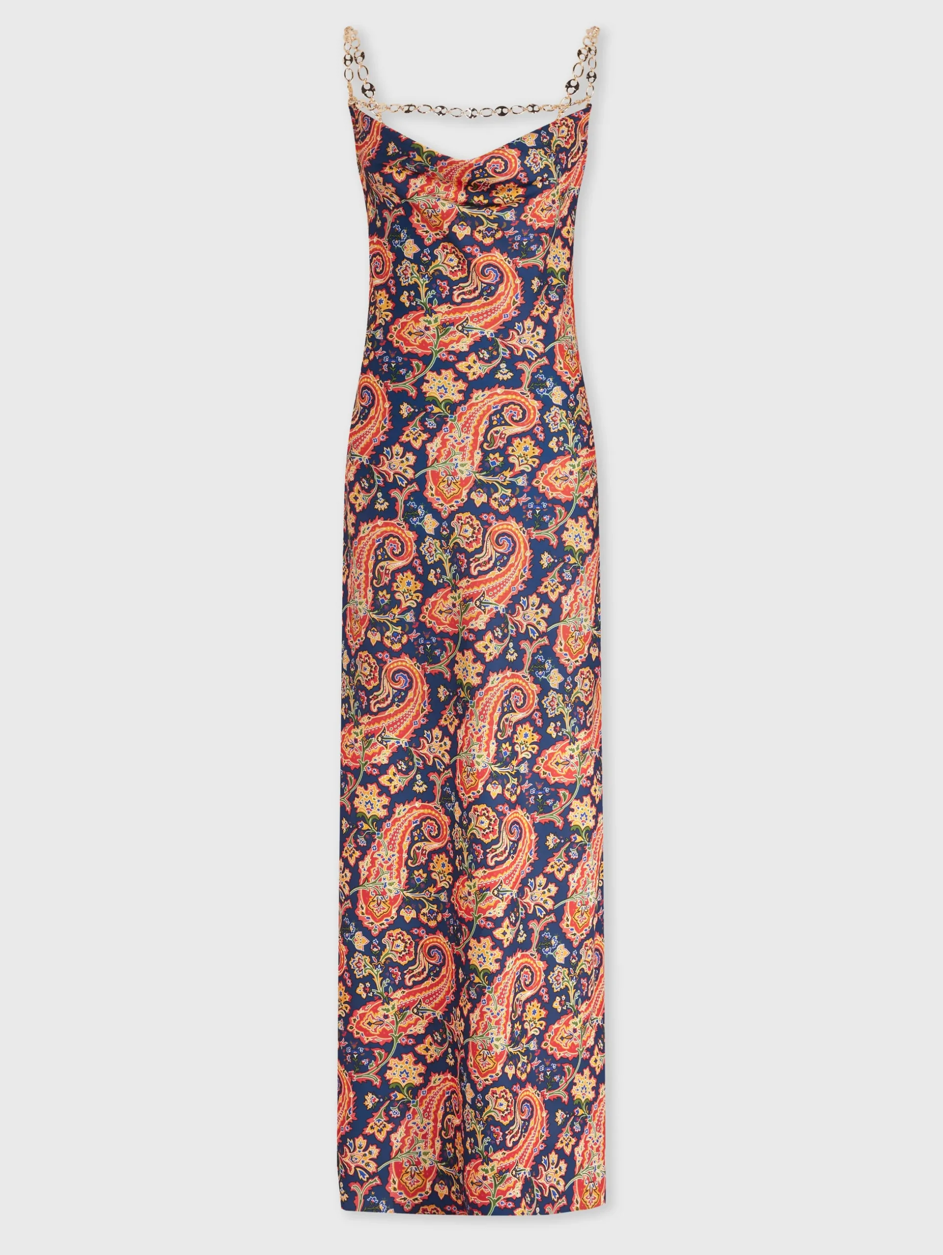 Paisley nuisette dress with signature eight chain | Rabanne Hot