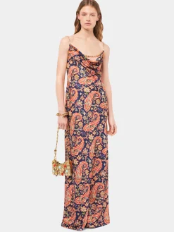 Paisley nuisette dress with signature eight chain | Rabanne Hot