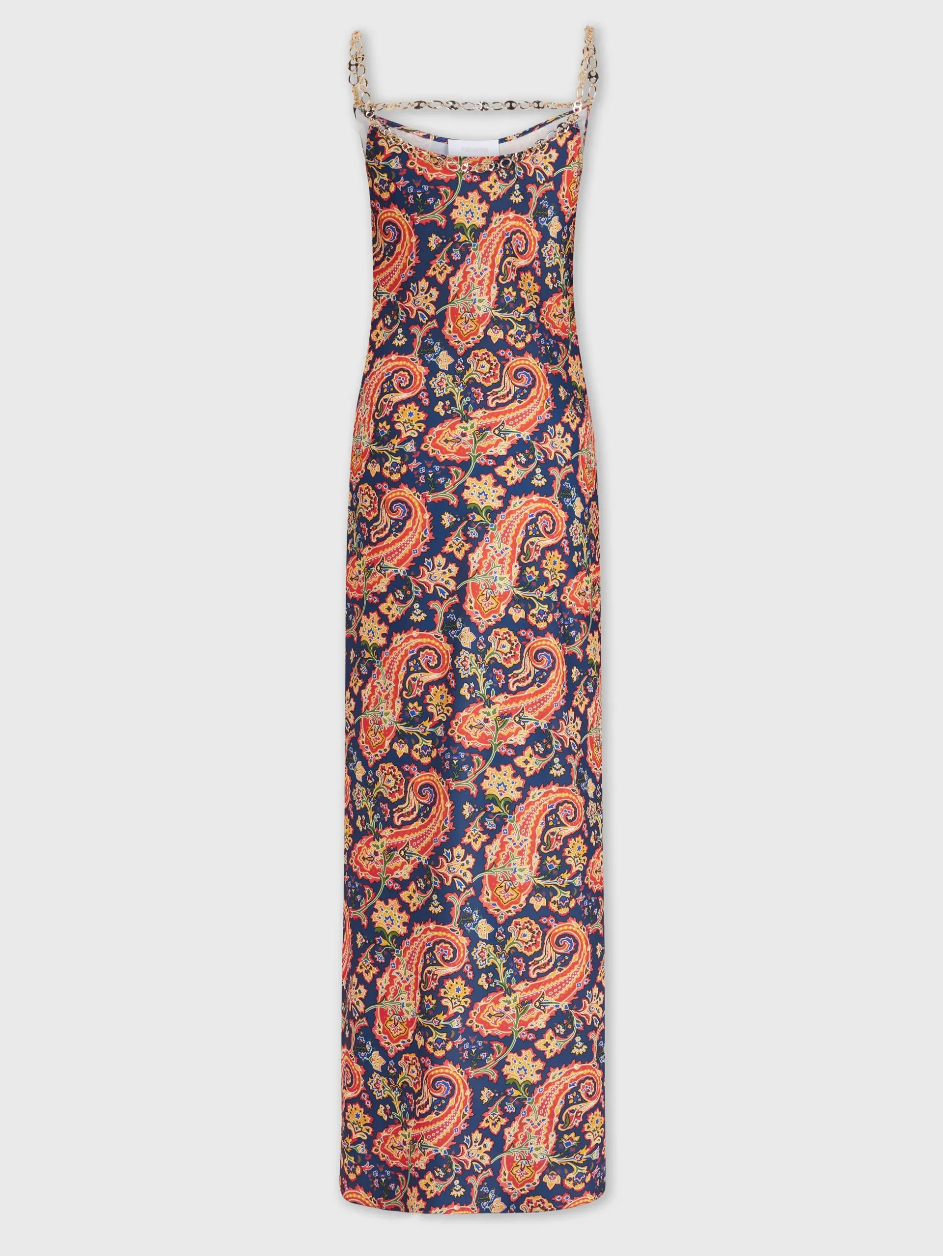 Paisley nuisette dress with signature eight chain | Rabanne Hot