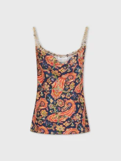 Paisley nuisette top with signature eight chain | Rabanne Cheap