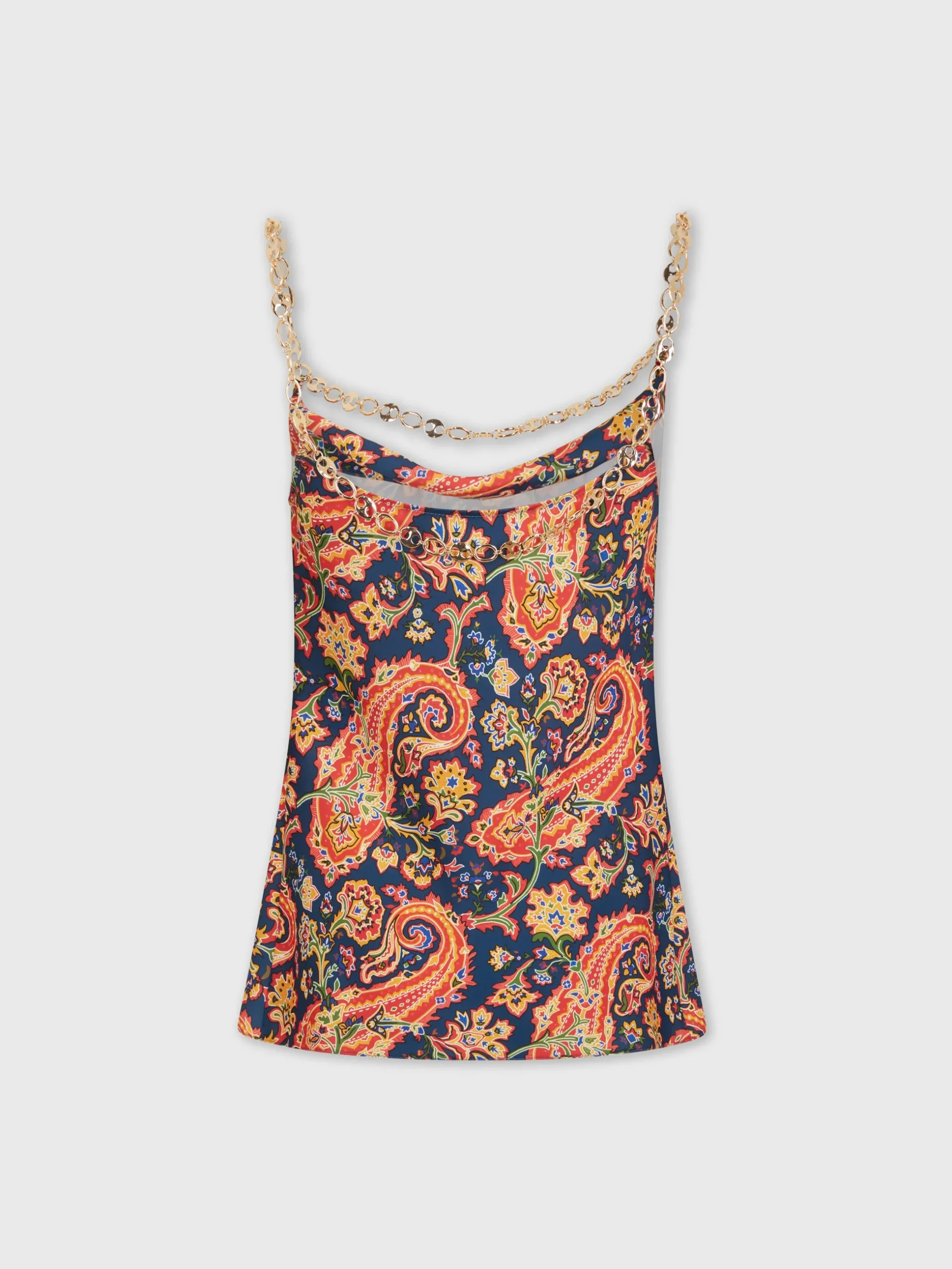 Paisley nuisette top with signature eight chain | Rabanne Cheap