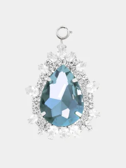 Pear shaped charm with aquamarine crystal | Rabanne Cheap