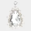Pear shaped charm with transparent crystal | Rabanne Best
