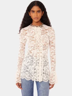 Pleated lace top | Rabanne Best
